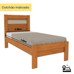 Cama Solteiro 100% MDF Safira - 4