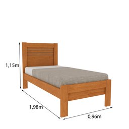 Cama Solteiro 100% MDF Safira - 13