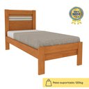 Ver mais imagens de Cama Solteiro 100% MDF Safira Bege/Cinamomo