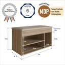 Ver imagem 4 de Sapateira Baú Oak com Tampo Estofado 81x38x48 Cm Completa Móveis