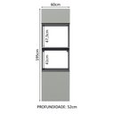 Ver imagem 3 de Torre Quente 60cm 2 Portas 2 Nichos Suspensa Nice Madesa