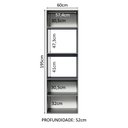 Ver imagem 4 de Torre Quente 60cm 2 Portas 2 Nichos Suspensa Nice Madesa