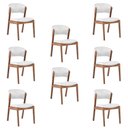 Ver imagem 1 de Kit 8 Cadeiras Decorativa Sala de Jantar Luxo Luna Facto Branco - Mozzelar