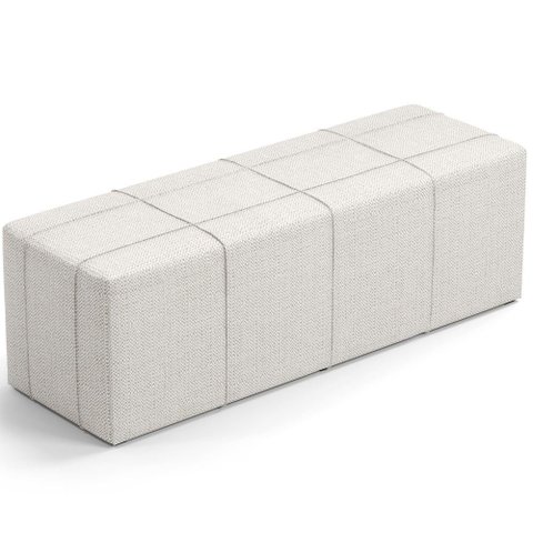 Puff Decorativo Living 140 Cm Roma W01 Linho Champagne - lyam