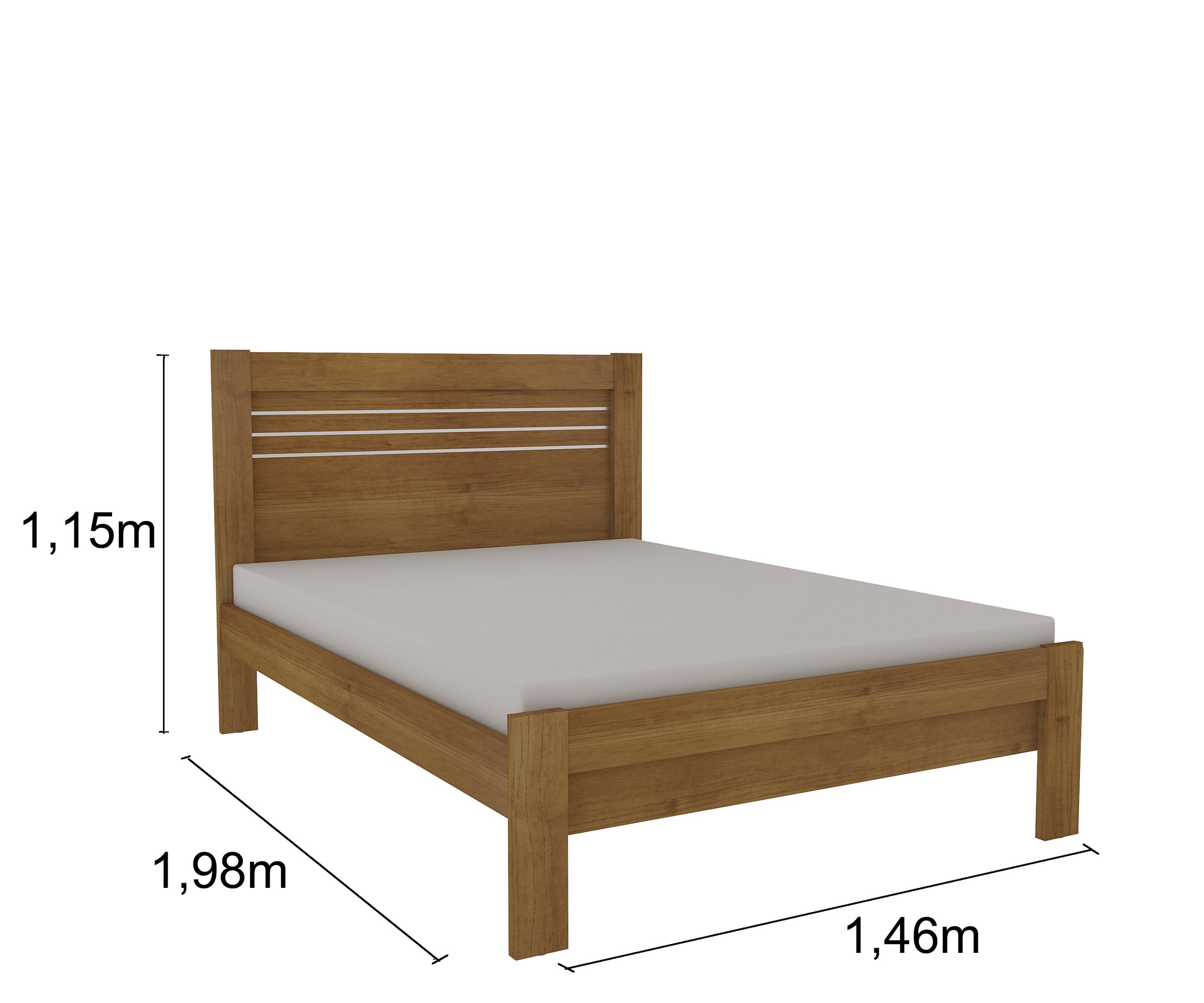 Cama Casal MDF Safira   - 6