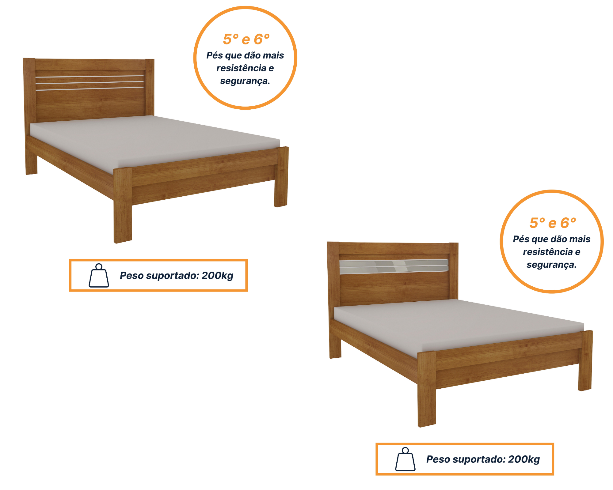 Cama Casal MDF Safira   - 8