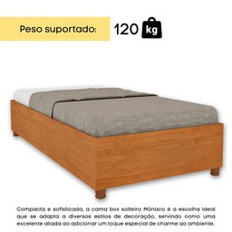 Cama Solteiro em MDP 94cm x 193cm Mônaco - 4 Cama Solteiro em MDP 94cm x 193cm Mônaco - 4