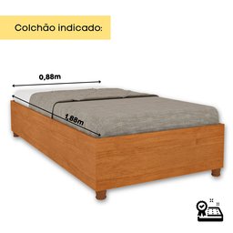 Cama Solteiro em MDP 94cm x 193cm Mônaco   - 2