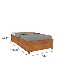 Cama Solteiro em MDP 94cm x 193cm Mônaco   - 5