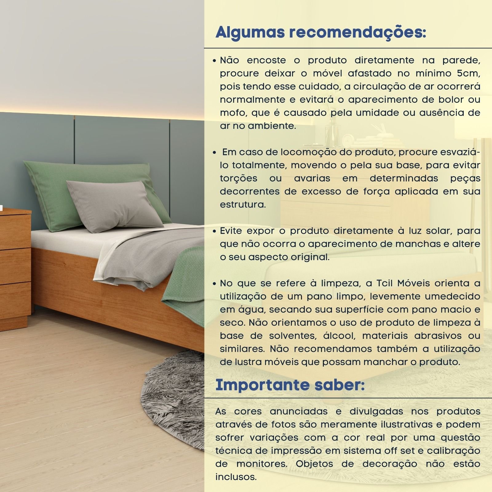 Cama Solteiro em MDP 94cm x 193cm Mônaco   - 4