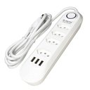 Ver imagem 3 de Extensao 4 Tomadas + 3 Usb B-max Filtro de Linha