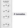 Extensao 4 Tomadas + 3 Usb B-max Filtro de Linha - 9