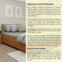 Cama Casal 193cm x 144cm em MDP Mônaco   - 7