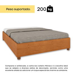 Cama Casal 193cm x 144cm em MDP Mônaco   - 6