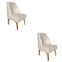 Ver imagem 1 de Kit 2 Cadeiras Paris Suede Bege - Dominic Decor