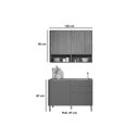 Ver imagem 3 de Cozinha Modulada Completa Divina 2 Peças (1aéreo+1balcão) C2p44 Freijo/off White - Mgm