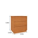 Ver imagem 3 de Mesa de Cabeceira 3 Gavetas 45cm Veronna Bege