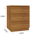 Ver imagem 3 de Mesa de Cabeceira 3 Gavetas 45cm Veronna  