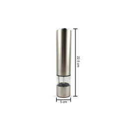 Kit 2 Moedor De Sal Pimentas Temperos Especiarias Elétrico Portátil Em Aço Inox Com Luz Led - 2