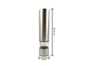 Ver imagem 2 de Kit 2 Moedor De Sal Pimentas Temperos Especiarias Elétrico Portátil Em Aço Inox Com Luz Led