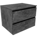 Ver imagem 1 de Gabinete de Banheiro 60 Cm com 2 Gavetas Joana Mármore Lunar