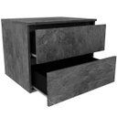 Ver imagem 3 de Gabinete de Banheiro 60 Cm com 2 Gavetas Joana Mármore Lunar