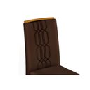 Ver imagem 4 de Conjunto: Mesa de Cozinha Celeste C/ Tampo Madeirado C/ Vidro Curvo 120x90cm e 4 Cadeiras Zoe Cedro/