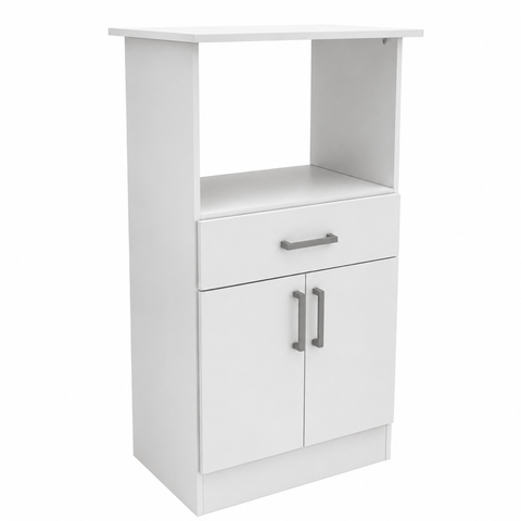 Balcao para Forno Armario Multiuso 2 Portas 1 Gaveta 50cm Branco - Mademovel