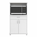Ver imagem 4 de Balcao para Forno Armario Multiuso 2 Portas 1 Gaveta 50cm Branco - Mademovel