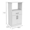 Ver imagem 2 de Balcao para Forno Armario Multiuso 2 Portas 1 Gaveta 50cm Branco - Mademovel