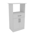 Ver imagem 1 de Balcao para Forno Armario Multiuso 2 Portas 1 Gaveta 50cm Branco - Mademovel