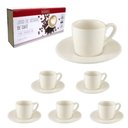 Ver imagem 7 de Jogo Xícaras Branca Porcelana 12 Peças Café 80ml