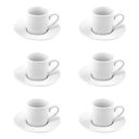 Ver imagem 2 de Jogo Xícaras Branca Porcelana 12 Peças Café 80ml