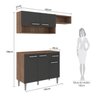 Cozinha Compacta 3 Peças 5 Portas 1 Gaveta Madri Espresso Móveis - 4