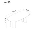Ver imagem 2 de Mesa Jantar Retângula Orgânica 180cm Aura Rivatti