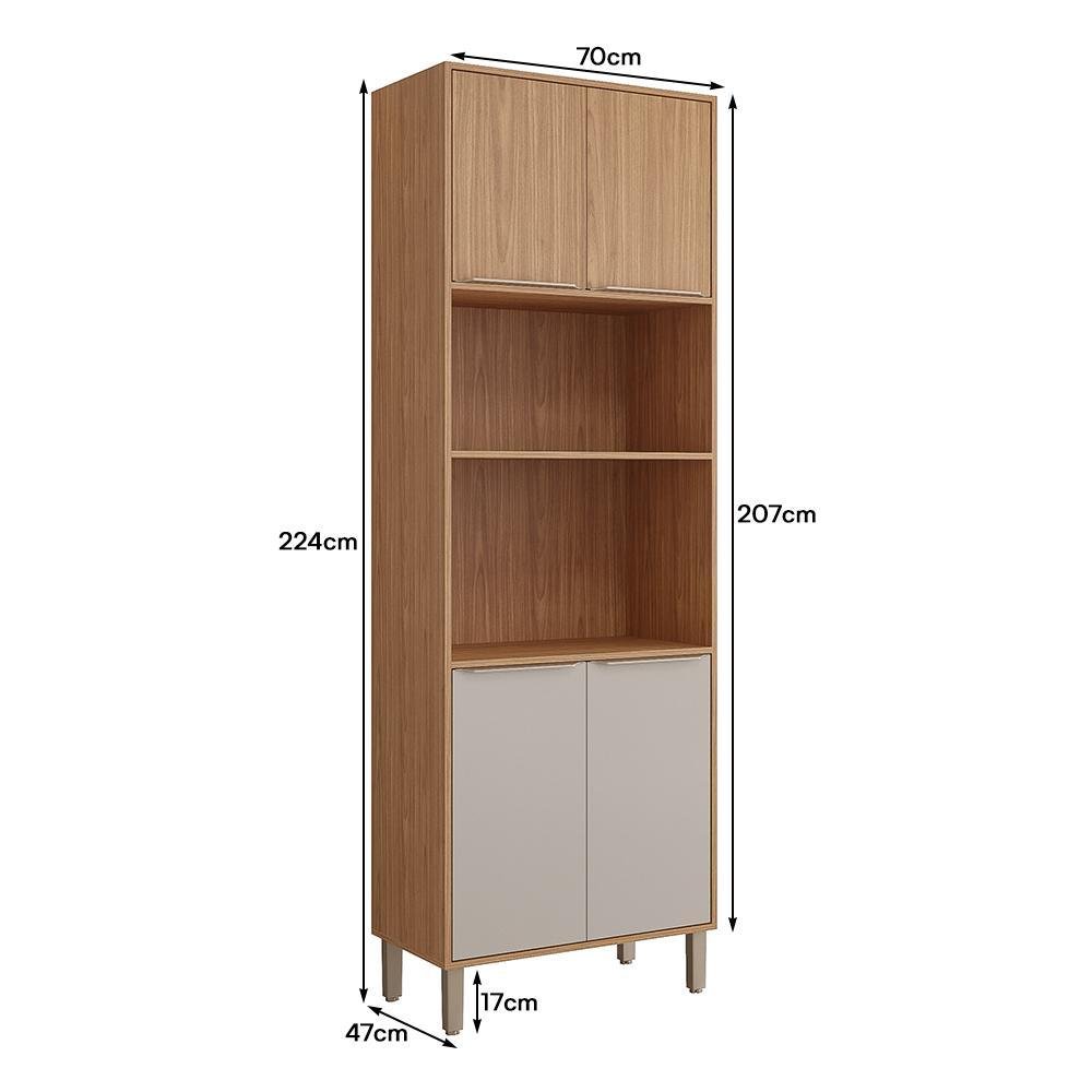 Torre Quente Divina 70cm 2 Fornos Freijó/off White - Mgm