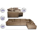 Ver imagem 2 de Sofá de Canto 4.80x2.36m Retrátil e Reclinável com Molas Cama inBox Platinum Direito Suede