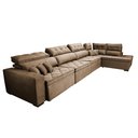 Ver mais imagens de Sofá de Canto 4.80x2.36m Retrátil e Reclinável com Molas Cama inBox Platinum Direito Suede