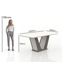 Ver imagem 4 de Conjunto Sala De Jantar Veneza Tampo De Vidro 6 Cadeiras Madeira Maciça Eucalipto 