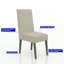 Ver imagem 5 de Conjunto Sala De Jantar Veneza Tampo De Vidro 6 Cadeiras Madeira Maciça Eucalipto 