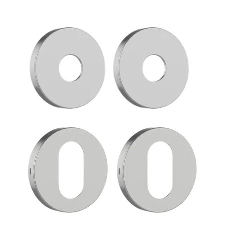 Jogo de Roseta Externa Redonda 803 Inox Cromado Stam