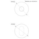 Ver imagem 2 de Jogo de Roseta Externa Redonda 803 Inox Cromado Stam