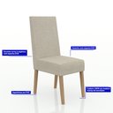 Ver imagem 5 de Conjunto Sala De Jantar Veneza Tampo De Vidro 6 Cadeiras Madeira Maciça Eucalipto 