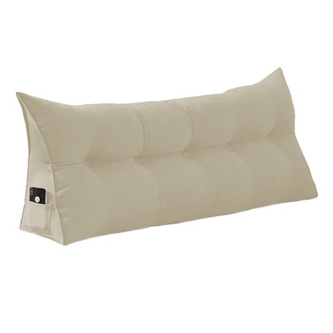 Almofada de Apoio para Cabeceira 160cm Suede Várias Cores - Estopar Suede Marfim