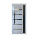 Ver imagem 1 de Porta Pivotante de Alumínio Branco Com Vidro e Puxador CMC Classic - Lado Direito - 2.10(A)X1.20(L)