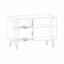 Ver imagem 4 de Aparador Buffet Sala Benvenuto com 2 Portas e Pés em Aço Off White/champanhe
