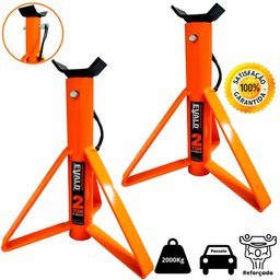 Cavalete Mecânico Automotivo 2 Ton Kit 2 Peças Evald - Preto - 4