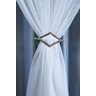 Cortina Gaze De Linho Forro Blackout 5,00x2,50 Sala E Quarto Cinza/Branco - 4
