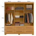 Ver imagem 3 de Guarda Roupa Casal New Kansas Carvalho Americano - Incorplac
