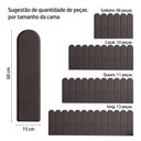 Ver imagem 4 de Cabeceira Modulada Chade Solteiro Estofada Auto Adesiva Marrom